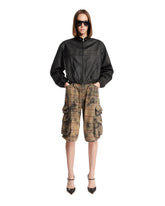 Green Plaid Cargo Shorts | PDP | Antonia