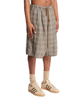 Brown Checked Shorts | PDP | Antonia