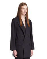 Blue Wool Double-Breasted Jacket | PDP | Antonia