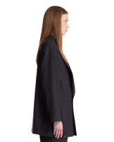 Blue Wool Double-Breasted Jacket | PDP | Antonia