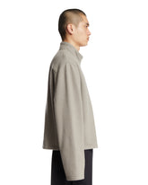 Light Gray Wool Fleece Sweater | PDP | Antonia