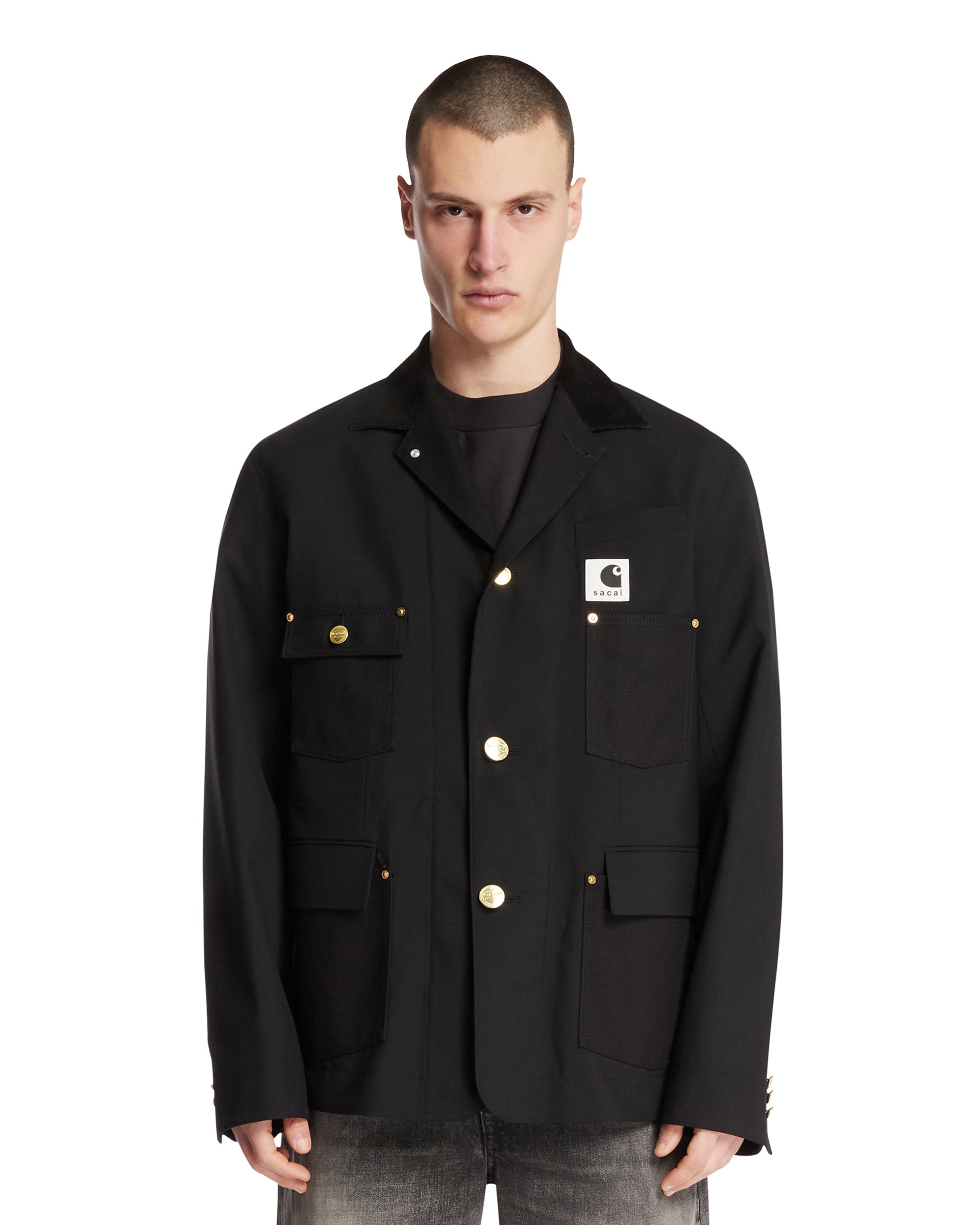 Sacai x Carhartt WIP Black Suiting Duck Jacket | SACAI - Antonia