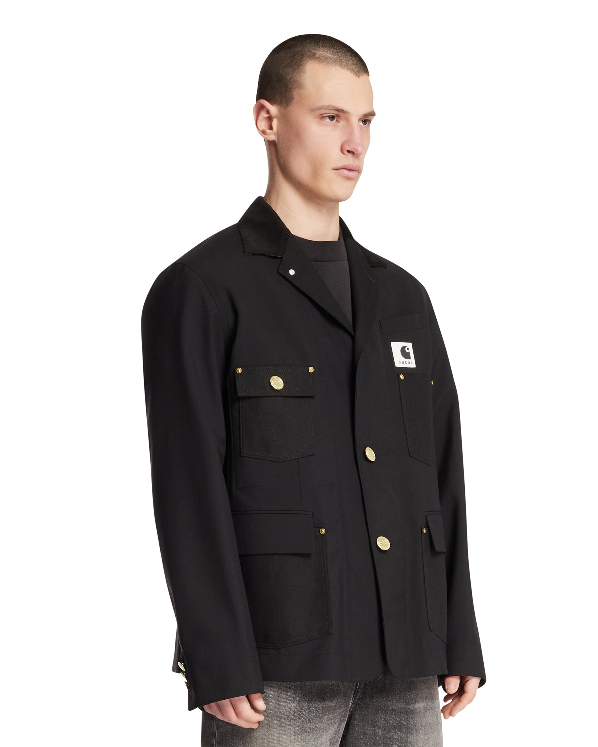 Sacai x Carhartt WIP Black Suiting Duck Jacket | SACAI - Antonia