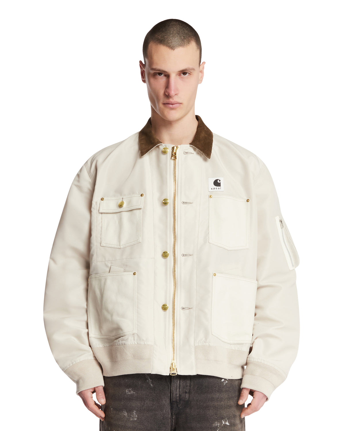 Sacai x Carhartt WIP Beige Nylon Twill x Duck Blouson | SACAI 
