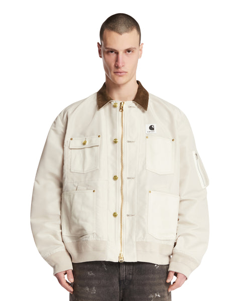 Sacai x Carhartt WIP Beige Nylon Twill x Duck Blouson | SACAI Sacai x Carhartt WIP Beige Nylon Twill x Duck Blouson | SACAI