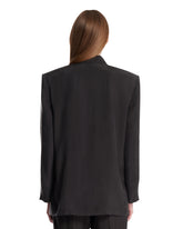 Black Habutai Silk Jacket | PDP | Antonia