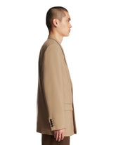 Beige Wool And Mohair Canvas Jacket | PDP | Antonia