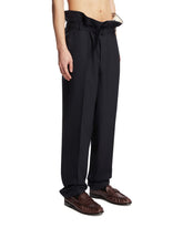 Pantaloni Paperbag In Lana Blu | PDP | Antonia