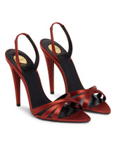 Red Kate Satin Sandals | PDP | Antonia