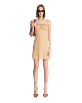 Pink Polka Dot Silk Mini Dress | PDP | Antonia