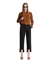 Brown Vintage Suede Tailored Jacket - Women's jackets | PLP | Antonia