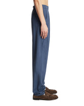 Blue Silk Belted Pants | PDP | Antonia