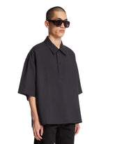 Blue Viscose and Linen Shirt | PDP | Antonia