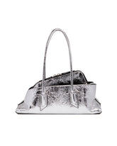 Silver Small La Passeggiata Leather Bag | PDP | Antonia