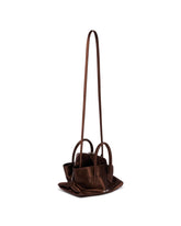 Brown La Passeggiata Mini Satin Bag | PDP | Antonia