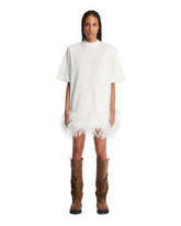 White Feather T-Shirt Dress - LANVIN | PLP | Antonia