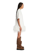 White Feather T-Shirt Dress | PDP | Antonia