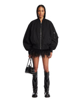 Black Oversized Bomber - Women's clothing | PLP | Antonia