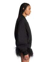 Black Oversized Bomber | PDP | Antonia