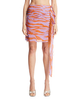 Orange Zebra-Print Fringed Pareo - new arrivals women's clothing | PLP | Antonia