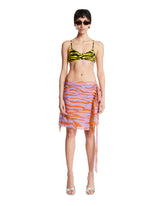 Orange Zebra-Print Fringed Pareo - new arrivals women's clothing | PLP | Antonia