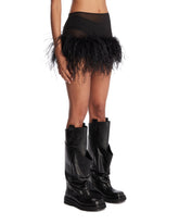 Black Feather Mini Skirt | PDP | Antonia
