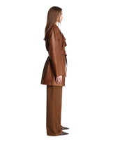 Brown Leather Coat | PDP | Antonia