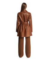 Brown Leather Coat | PDP | Antonia