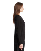 Black Monton Cashmere T-Shirt | PDP | Antonia