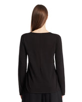 Black Monton Cashmere T-Shirt | PDP | Antonia