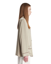 Beige Clarinda Silk Shirt | PDP | Antonia
