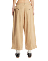 Beige Lior Cotton Trousers | PDP | Antonia