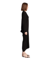 Abito Midi Con Scollo A V Nero | PDP | Antonia