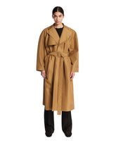 Beige Amapola Silk Coat | PDP | Antonia