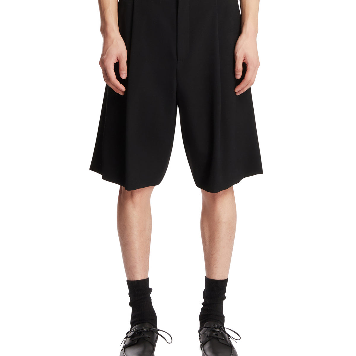 Black Sayed Wool Shorts | THE ROW - Antonia