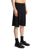 Black Sayed Wool Shorts | PDP | Antonia