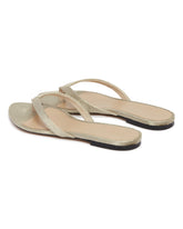 Beige Sasha Velvet Flip-Flop Sandals | PDP | Antonia