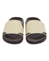 Beige Leather Fussbett Sandals | PDP | Antonia