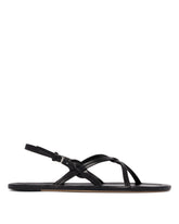 Black Thin Cross Sandals | PDP | Antonia