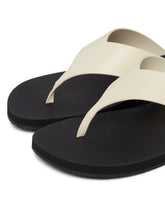 White Leather Flip-Flop Sandals | PDP | Antonia