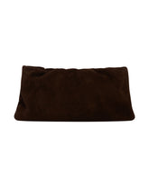 Brown XL Suede Bourse Clutch | PDP | Antonia