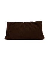 Brown XL Suede Bourse Clutch | PDP | Antonia