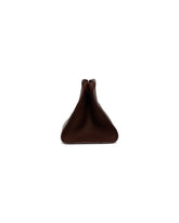 Dark Brown Leather Peggy Clutch | PDP | Antonia
