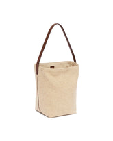 Beige and Brown Medium N/S Park Tote | PDP | Antonia