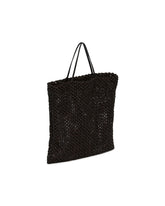 Borsa Intrecciata In Rafia Nera | PDP | Antonia