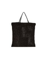 Borsa Intrecciata In Rafia Nera | PDP | Antonia