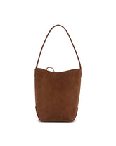 Brown N/S Park Small Edge Tote Bag | PDP | Antonia