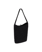 Black Alma Raffia Shoulder Bag | PDP | Antonia