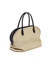 White and Black Agnes 15 Canvas Bag | PDP | Antonia