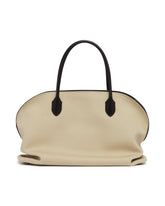 White and Black Agnes 15 Canvas Bag | PDP | Antonia